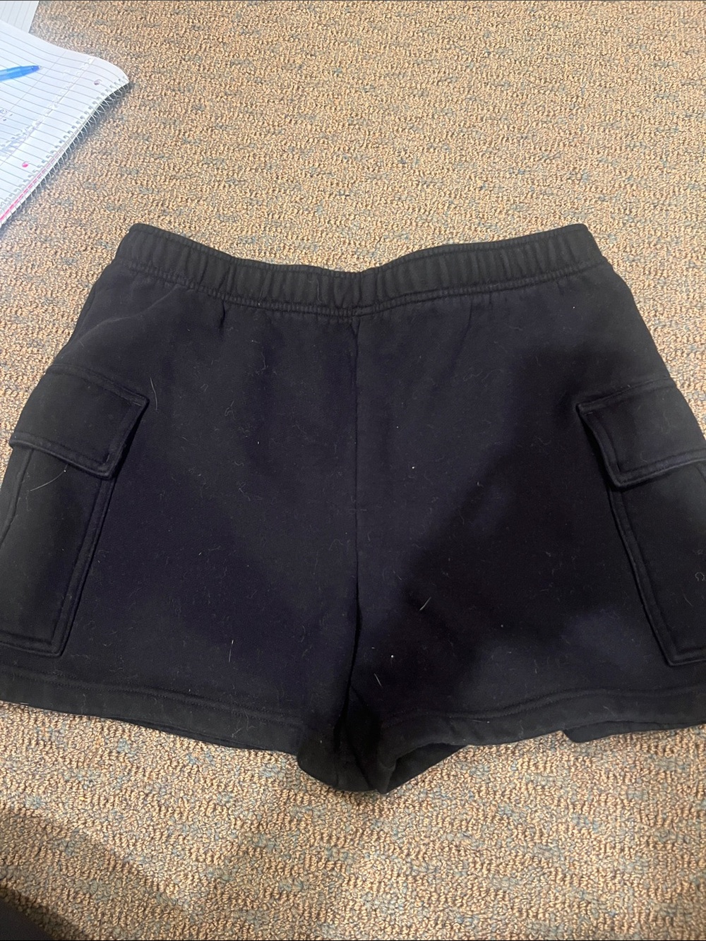 Aritzia Black Cargo Pocket Lounge Shorts